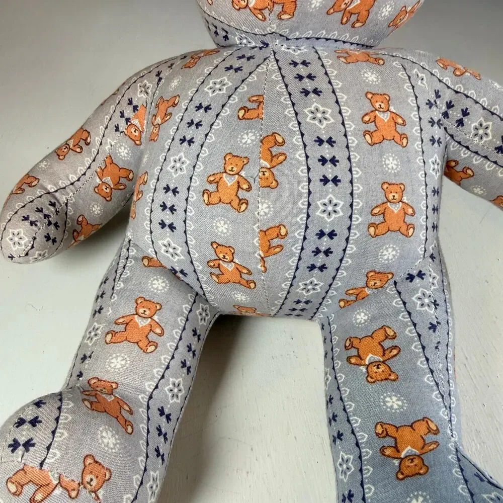 Vintage Handmade Memory Bear Custom Keepsake Teddy Bear from Loved Ones Clothes